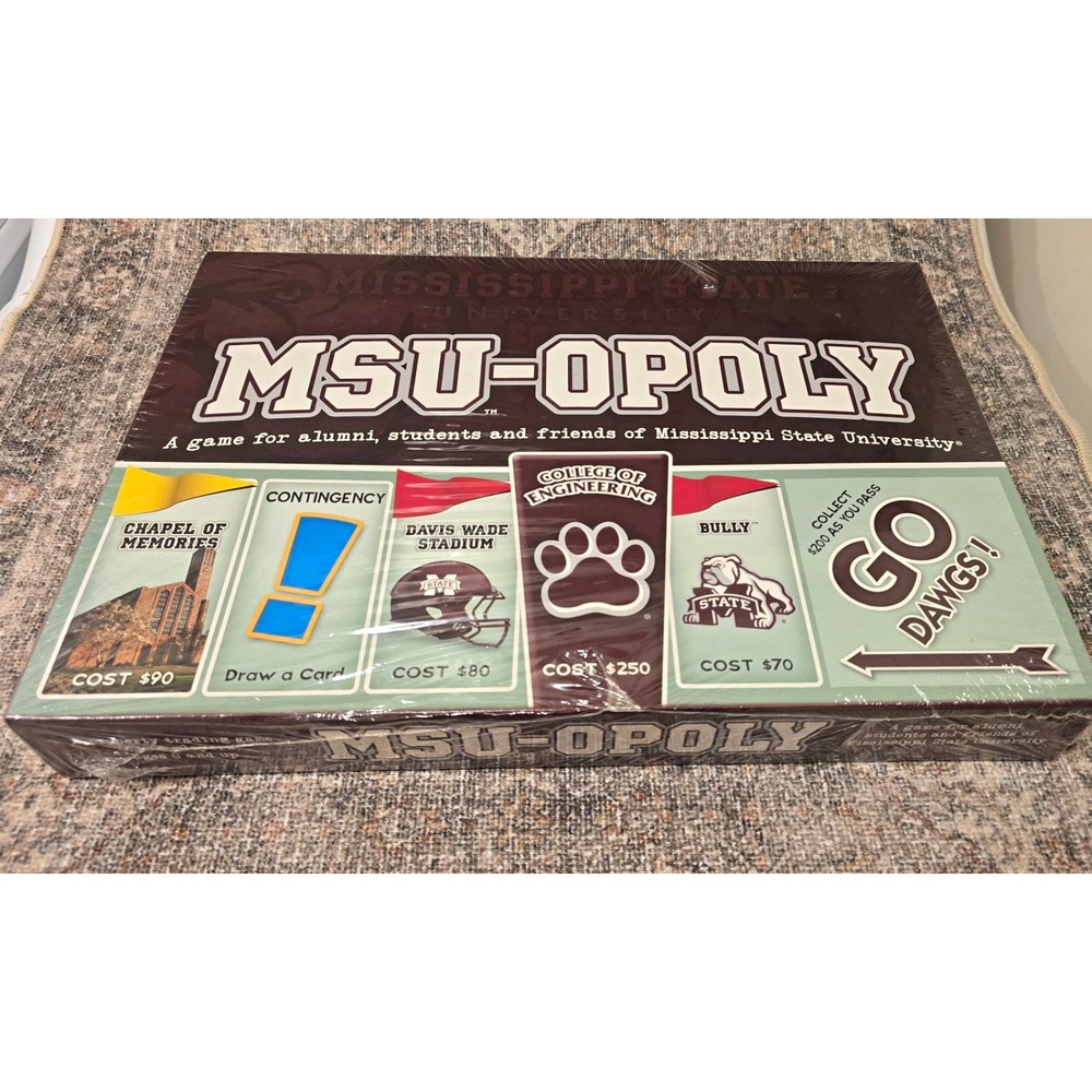 MSU-OPOLY Mississippi State Univ Property Trading Board Game